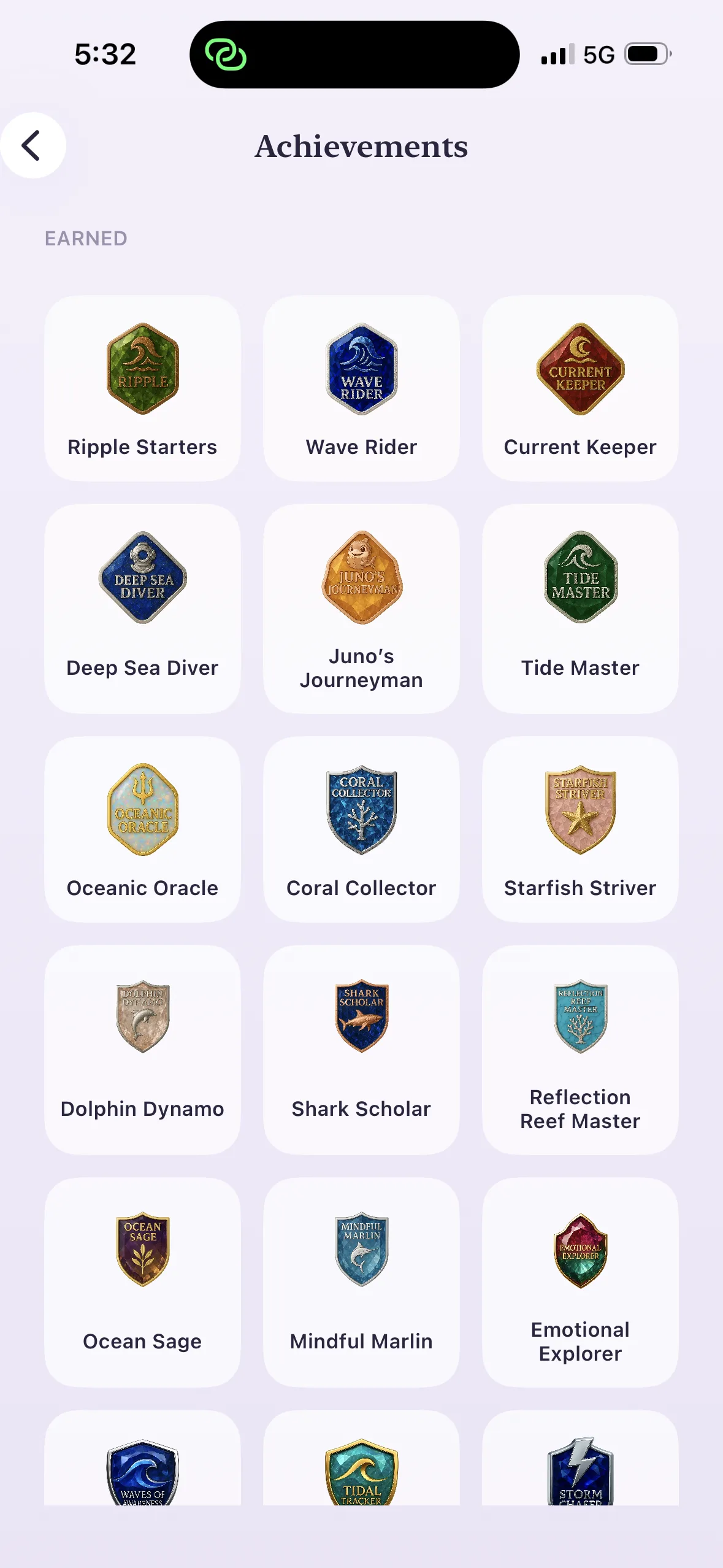 Achievements grid